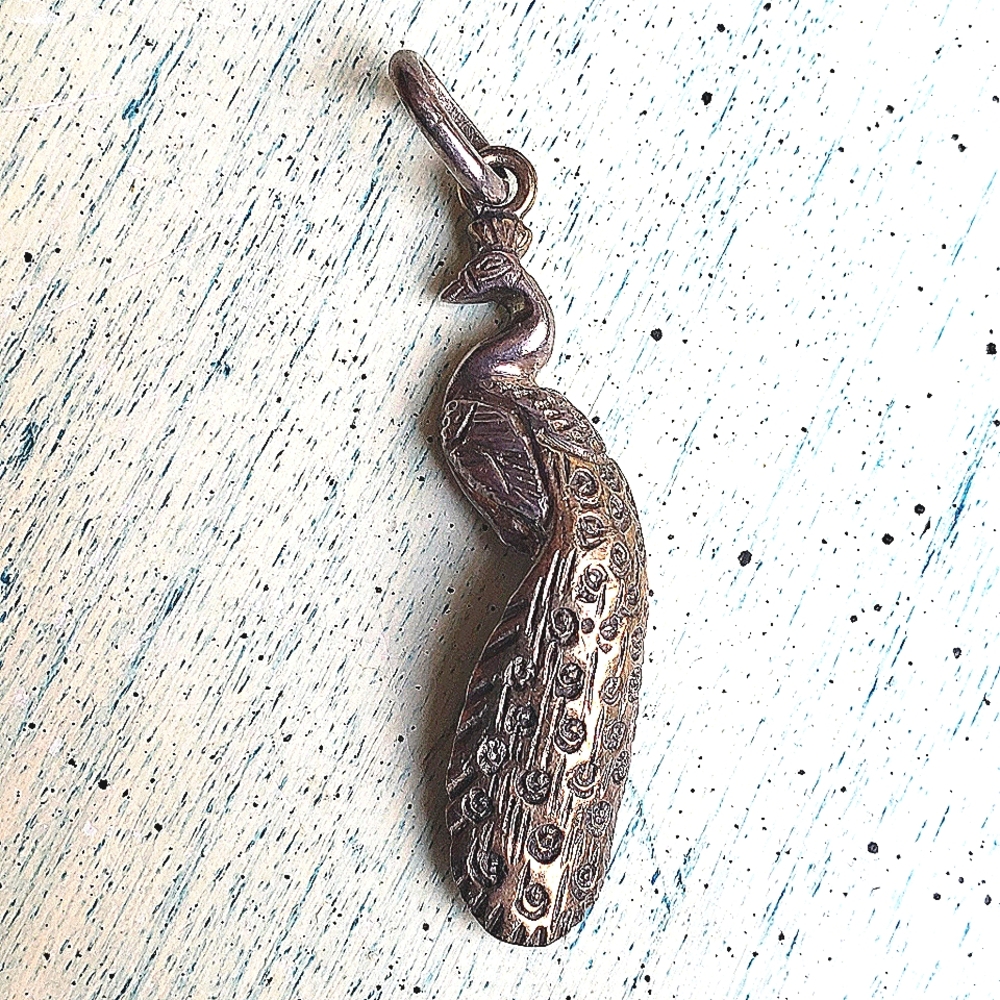 Sergio Bustamante Peacock pendant
